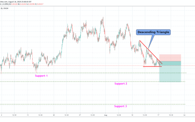 NZDUSD Descending Bearish Triangle For Short